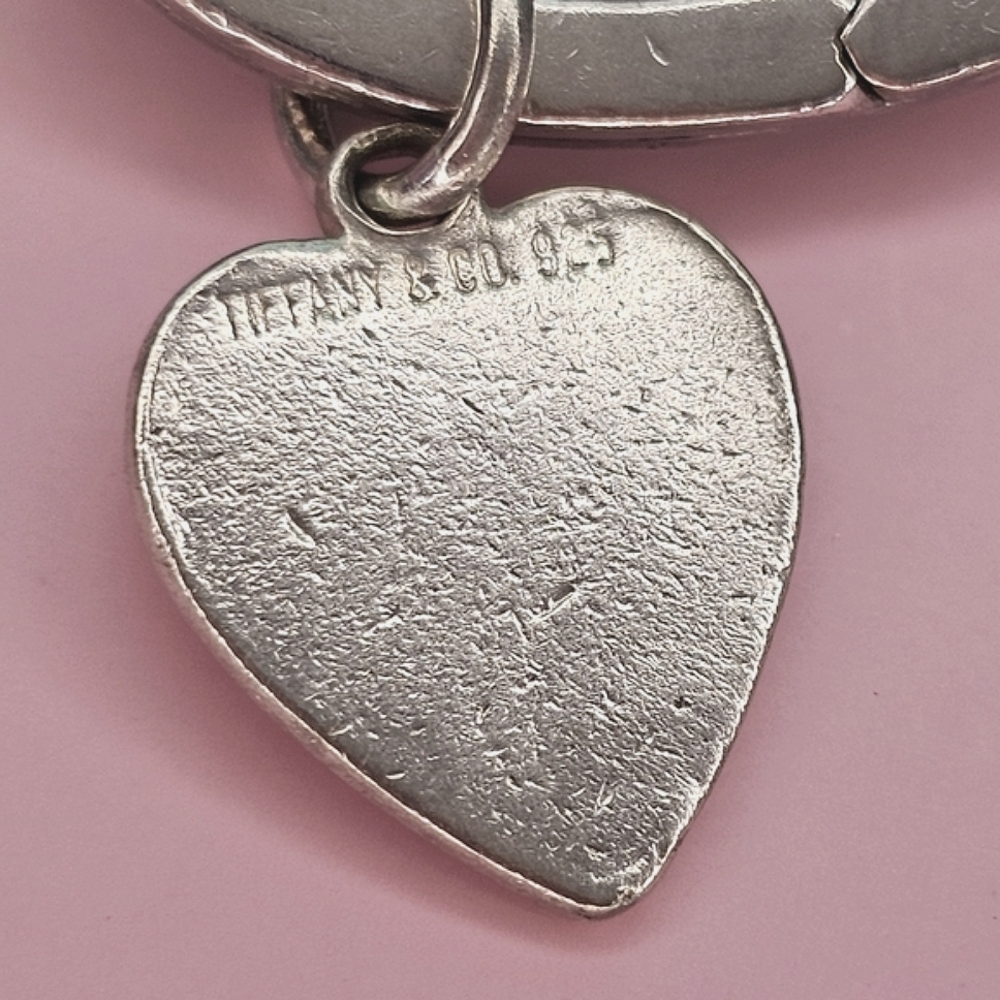 💖 Tiffany & Co. Sterling Silver 925 Heart Key Ring & Vintage Heart Charm 💖 - Picture 3 of 13